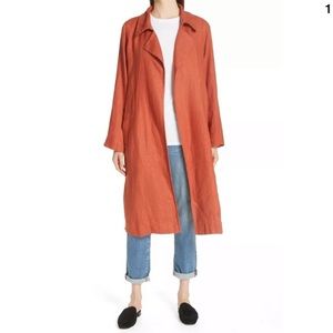 burnt orange duster coat